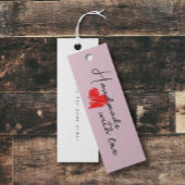 Roze handgemaakt met Love Hang Label Kaarten Mini Visitekaartjes