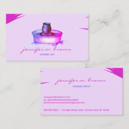 Roze Handgemaakte Klei Keramische Tool Beeldhouwwe Visitekaartje