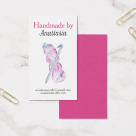 Roze handgemaakte Kroeskraft Visitekaartje