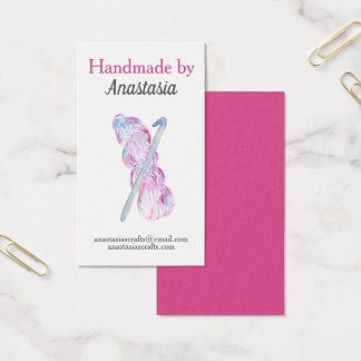 Roze handgemaakte Kroeskraft Visitekaartje