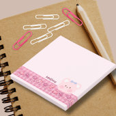 Roze handgeschilderd Beer met lint Post-it® Notes
