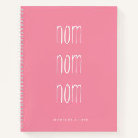 Roze handgeschreven nom nom Koking Recipe