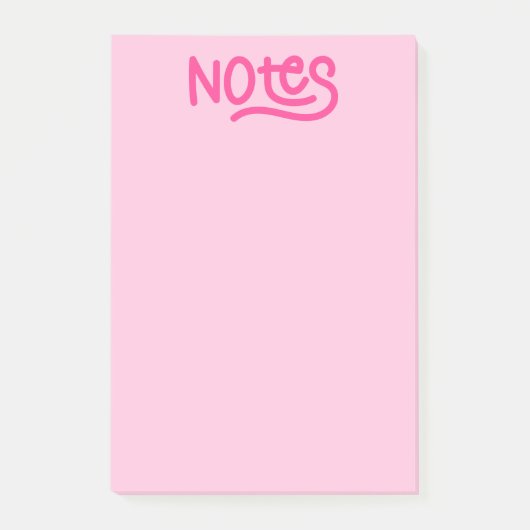 Roze handgeschreven notities typografie post-it® notes (Voorkant)