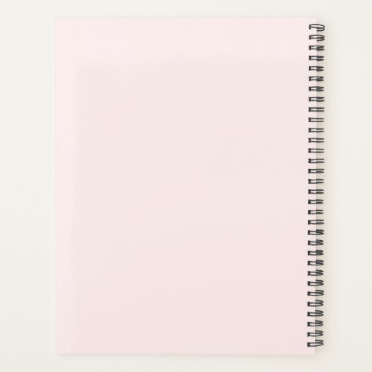 Roze handgeschreven script kantelen planner (Achterkant)