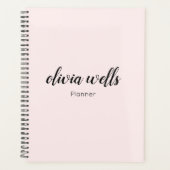 Roze handgeschreven script kantelen planner (Voorkant)