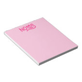 Roze Handgeschreven Typografie Notitieblok (Schuin)