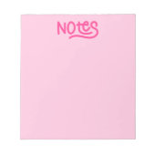 Roze Handgeschreven Typografie Notitieblok (Voorkant)