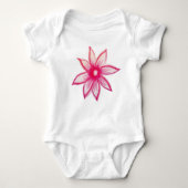 Roze handgetekende Spring Flower Romper (Voorkant)