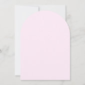 Roze Handgetekende Strik & Script Afstudeerfeestje Kaart (Achterkant)