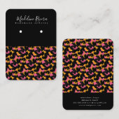 Roze handleiding voor het afdrukken van dieren, oo contactkaartje (Voorkant / Achterkant)