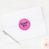 ROZE HANDMAKED MET LIEFDE DANK U STICKERS (Envelop)