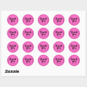 ROZE HANDMAKERSSTICKERS MET LIEFDE BEDANKT RONDE STICKER (Vel)