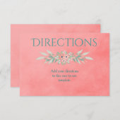 Roze handmatige richting informatiekaartje (Voorkant / Achterkant)