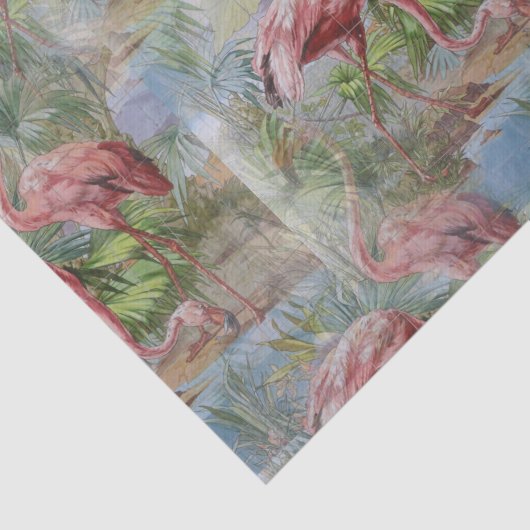 Roze handpalm mozaïekreefpapier tissuepapier (Detail)