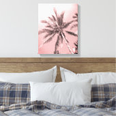 Roze handpalmen Canvas Afdrukken (Insitu (Slaapkamer))