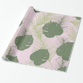 Roze handpalmpapier cadeaupapier (Uitgerold)