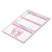 Roze Handschoenen_ Bloeddruk en suiker Log Notitieblok (Schuin)