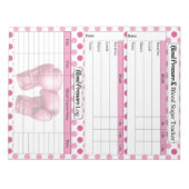 Roze Handschoenen_ Bloeddruk en suiker Log Notitieblok (Voorkant)