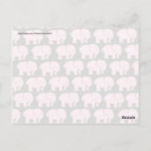  roze handschoenen op zwart briefkaart (Achterkant)