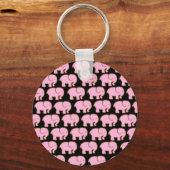  roze handschoenen op zwart sleutelhanger (Voorkant)