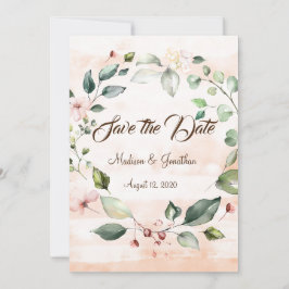  roze handschrift save the date