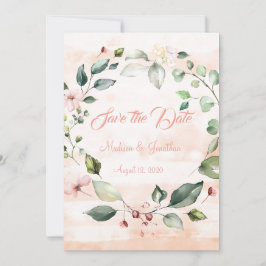  roze handschrift save the date