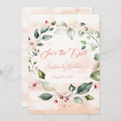 roze handschrift save the date (Voorkant / Achterkant)