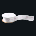 Roze handschrift | Sweet 16 Satin Ribbon Satijnen Lint<br><div class="desc">Dit prachtige lint is voorzien van een roze,  waterkleurige handlettertype met de tekst "Sweet Sixteen"</div>