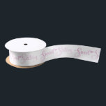 Roze handschrift | Sweet 16 Satin Ribbon Satijnen Lint<br><div class="desc">Dit prachtige lint is voorzien van een roze,  waterkleurige handlettertype met de tekst "Sweet Sixteen"</div>