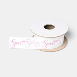 Roze handschrift | Sweet 16 Satin Ribbon Satijnen Lint