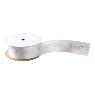Roze handschrift | Sweet 16 Satin Ribbon Satijnen Lint