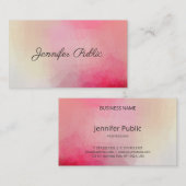 Roze handschrift Tekst Moderne Legante Sjabloon Visitekaartje (Voorkant / Achterkant)