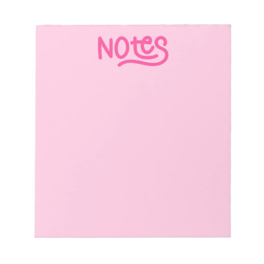 Roze handschrift typografie notitieblok (Voorkant)
