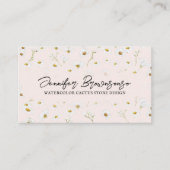 Roze handschrift voor laisy Flower Chic Elegant Si Visitekaartje (Voorkant)