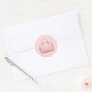 Roze handtas Emoji Ronde Sticker