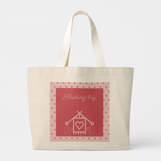 Roze handtas en schapen (Achterkant)