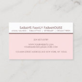 Roze handtekening Boerderij Diergeneeskunde Dank u Visitekaartje (Achterkant)
