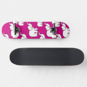 Roze handtekening Elephant Pattern Cartoon Skateboard (Horizontaal)