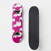 Roze handtekening Elephant Pattern Cartoon Skateboard (Voorkant)