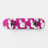 Roze handtekening Elephant Pattern Cartoon Skateboard (Horizontaal)