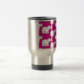 Roze handtekening Elephant Pattern Elephant Cartoo Reisbeker (Center)