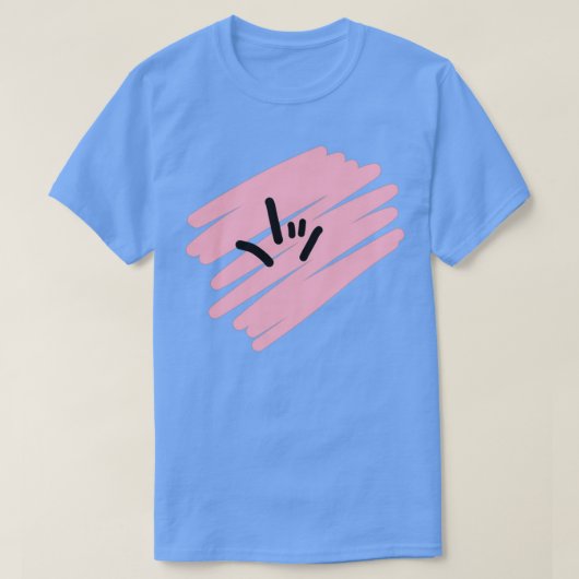 Roze handtekening t-shirt (Design voorkant)