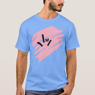Roze handtekening t-shirt