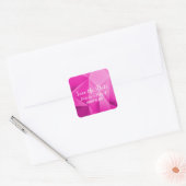 Roze handtekeningen opslaan Datum Stickers (Envelop)