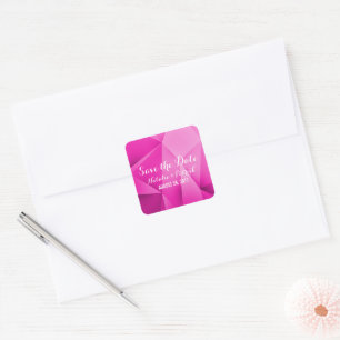 Roze handtekeningen opslaan Datum Stickers