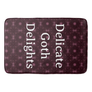 Roze handtekeningpatroon Delicate Goth Delights Badmat