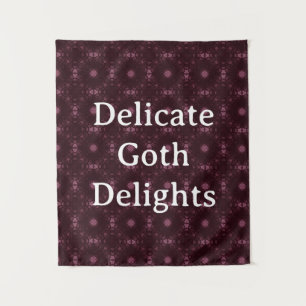 Roze handtekeningpatroon   Delicate Goth Delights Wandkleed
