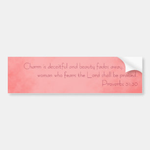 Roze handvest is bedrieglijk spreekwoord 31 bumpersticker