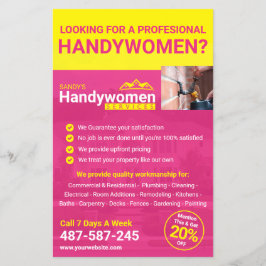 Roze handy Women Business Flyer - Home Business