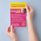 Roze handy Women Business Flyer - Home Business (Hand)